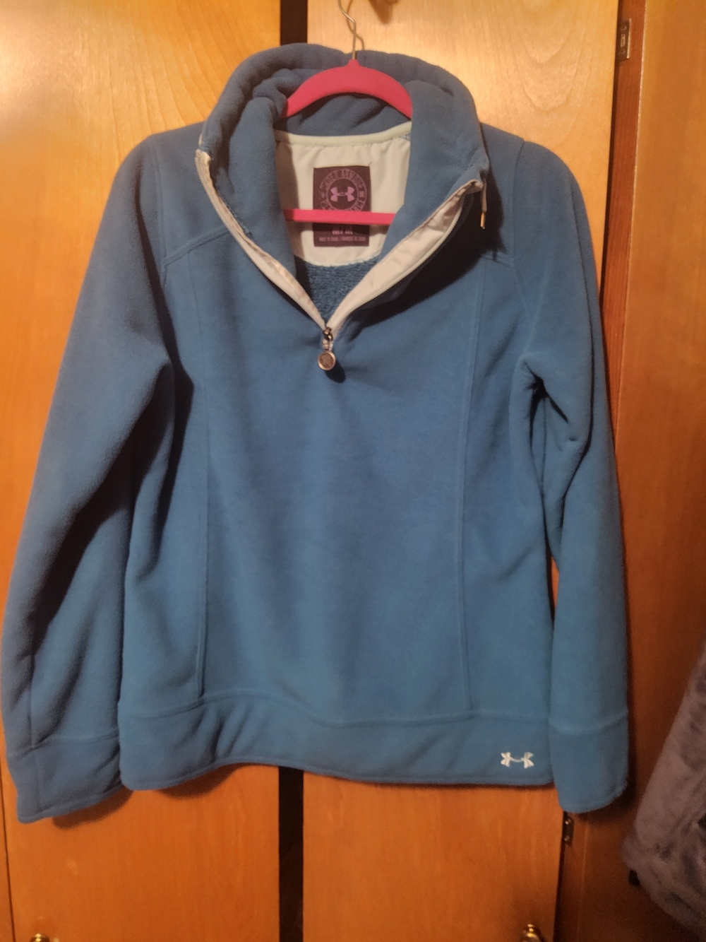 Under Armour Girls' Blue Fleece Pullover Jacket